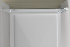 Душевая дверь Alpha VDP-3AL600CLB, черный, стекло прозрачное