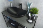 Раковина Gid Bm9811 53337 накладная черная матовая 61x37x15