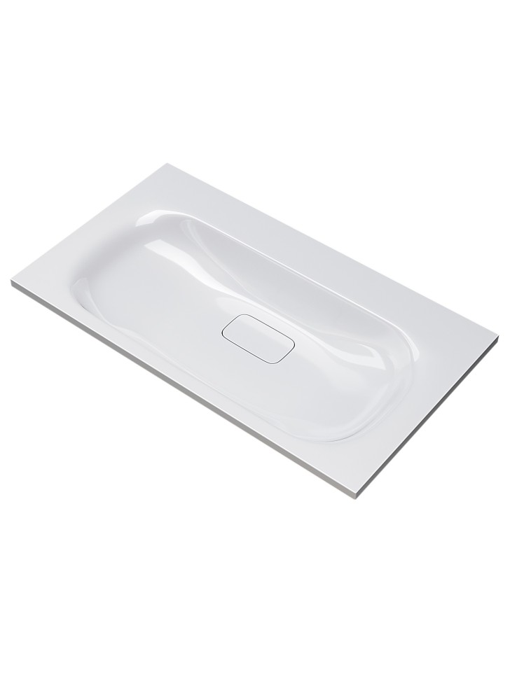 Раковина для ванной Uperwood Sunrise 80 см, белая глянцевая без отверстия под смеситель