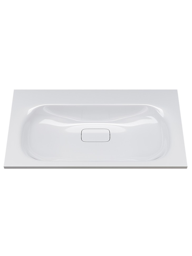 Раковина для ванной Uperwood Sunrise 80 см, белая глянцевая без отверстия под смеситель