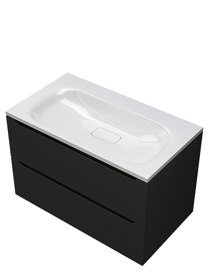 Раковина для ванной Uperwood Sunrise 80 см, белая глянцевая без отверстия под смеситель