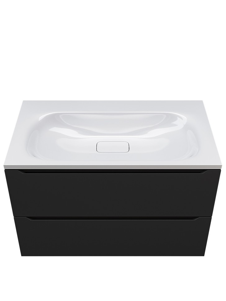 Раковина для ванной Uperwood Sunrise 80 см, белая глянцевая без отверстия под смеситель