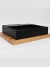 Раковина для ванной накладная 50 см, Uperwood Tanos Quartz, прямоугольная, черная, уголь