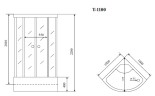 Timo Standart T-1100 душевая кабина 100*100*220, турецкая баня хамам