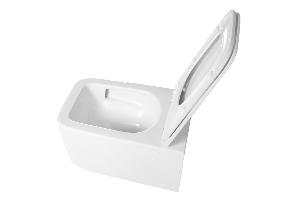 Унитаз подвесной Capri VT1-63T Tornado, цвет белый, ультратонкое сиденье soft-close