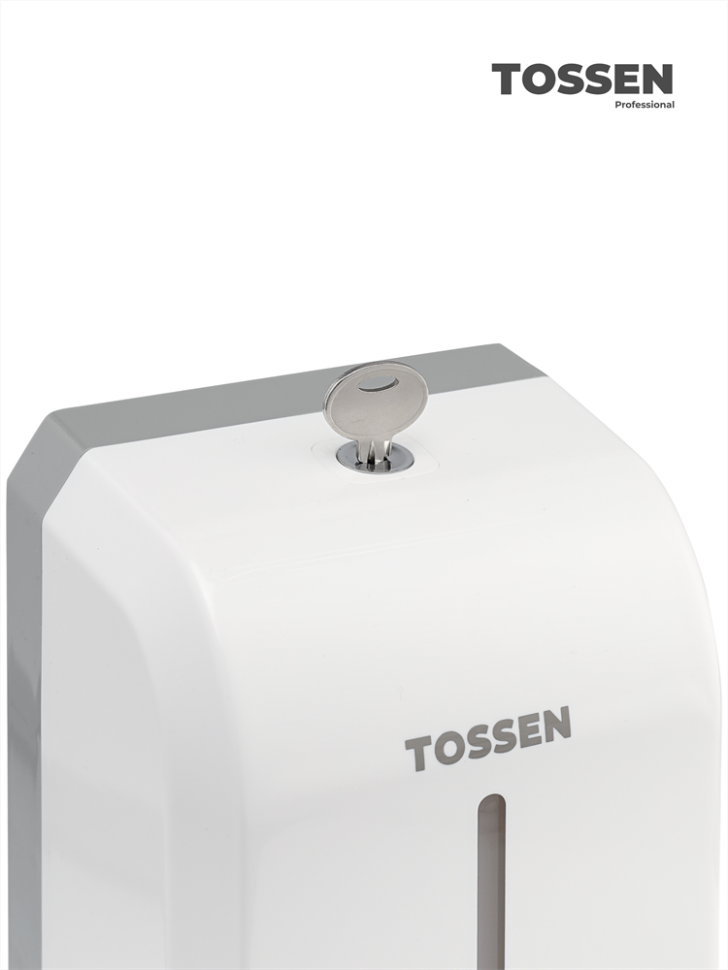 TOSSEN KF-7226 PW - механический дозатор жидкого мыла-пенки (коллекция «Классический белый»)