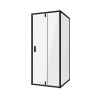 Душевое ограждение Niagara Nova NG-83-10AB-A100B (100х100х195) квадрат,черный,дверь распашная,стекло прозрачное,2 места