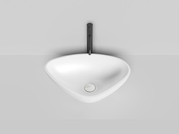 Раковина накладная GLORIA 06 покраска по RAL полностью 560х390х165 S-Stone Матовое