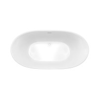 Ванна акриловая Vincea VBT-405-1600MW, 1600*780*580, цвет белый мат., щелевой перелив, слив белый