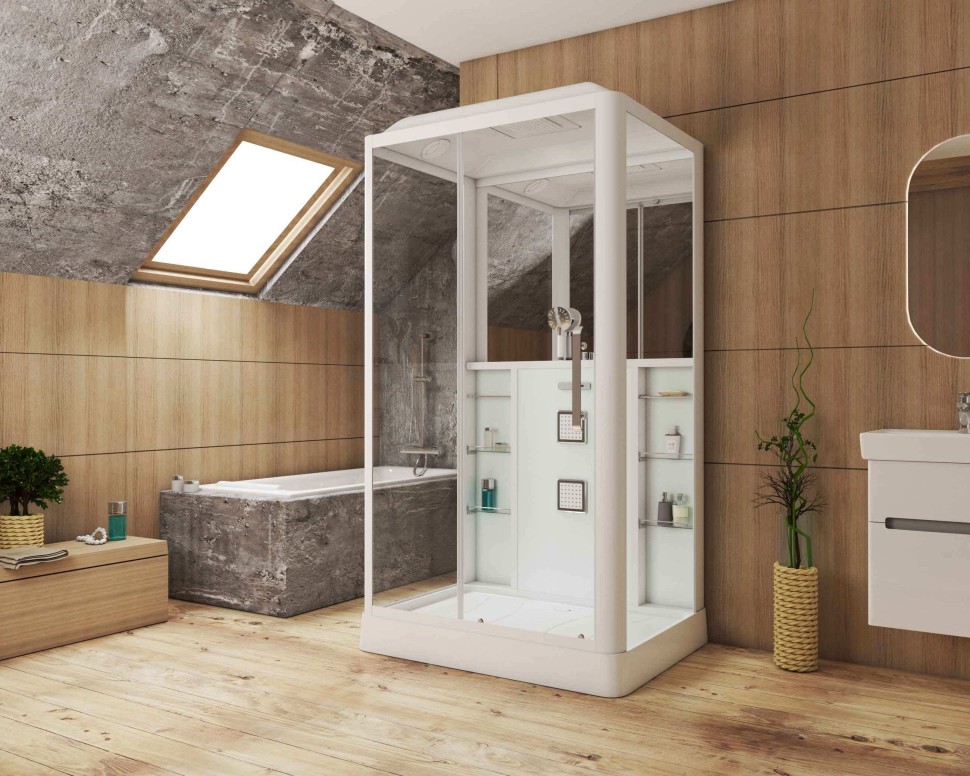 Душевая кабина Grossman Alba GR127L (90x120x225) дверь раздвижная,3 места