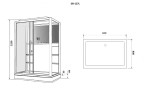 Душевая кабина Grossman Alba GR127L (90x120x225) дверь раздвижная,3 места