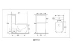 Унитаз ABBER Bequem AC1110 компакт белый, безободковый