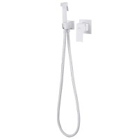 Смеситель ABBER Daheim AF8225W с гигиеническим душем, белый матовый