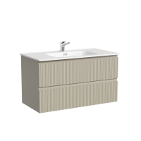 Тумба подвесная SANCOS Snob R 890х445х500, c двумя ящиками оснащенными доводчиками, Beige Soft , арт.SNR90CE