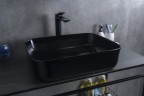 Раковина Gid BL1304 53351 накладная черная глянцевая 50x39x13