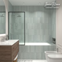 Шторка для ванны IBERICA BLANCA Mod.406 неподвижная прозрачное стекло/черный 70х140см (IB406.SB.140.70)