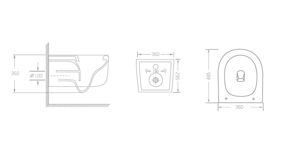 Унитаз подвесной Evo VT1-64ST Tornado, цвет белый, ультратонкое сиденье soft-close