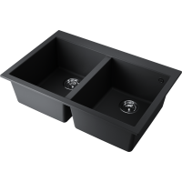 Кухонная мойка Omoikiri Bosen 80-2-BL Tetogranit/черный