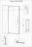 Душевая дверь Veconi Vianno VN-34R, 1100x1950, хром, стекло  дождь