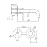 Смеситель Splenka встраиваемый для умывальника S221.11.05 Сатин