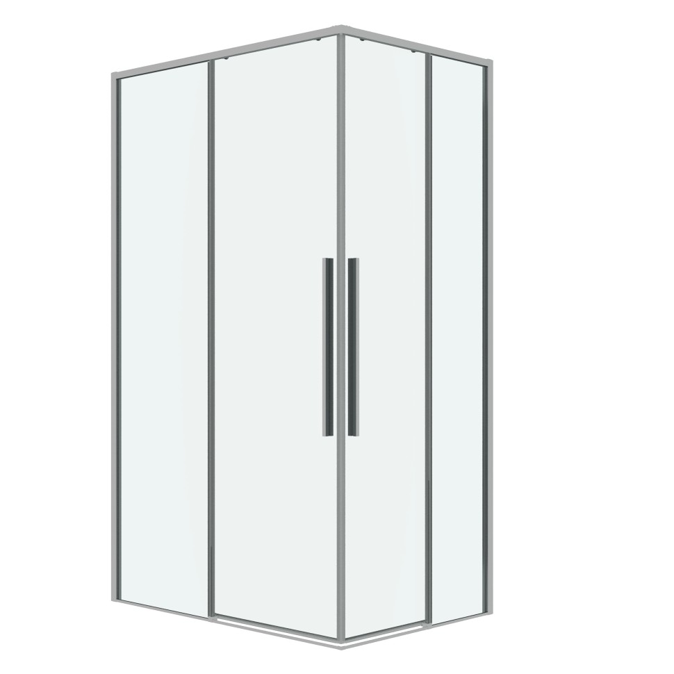 Душевое ограждение Grossman Galaxy 1/2.K33.01.10.10.00-1/2.K33.01.90.10.00 (100х90х195) раздвижная,хром,стекло прозрачное,2 места
