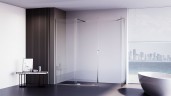 Боковая панель Veconi Premium Trento SP-50CH, 800х2000 , хром, стекло прозрачное