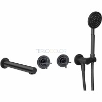 Смеситель для ванны, скрытого монтажа, с душевым набором