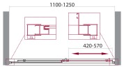 Душевая дверь BelBagno UNIQUE-BF-1-110/125-C-Cr