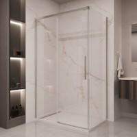 Душевой уголок Стелла (Stella) VSR-1ST9012CLBN, 1200*900, брашированный никель, стекло прозрачное