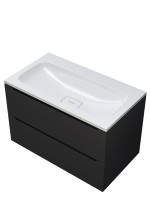 Раковина для ванной Uperwood Smile 80 см, белая глянцевая без отверстия под смеситель