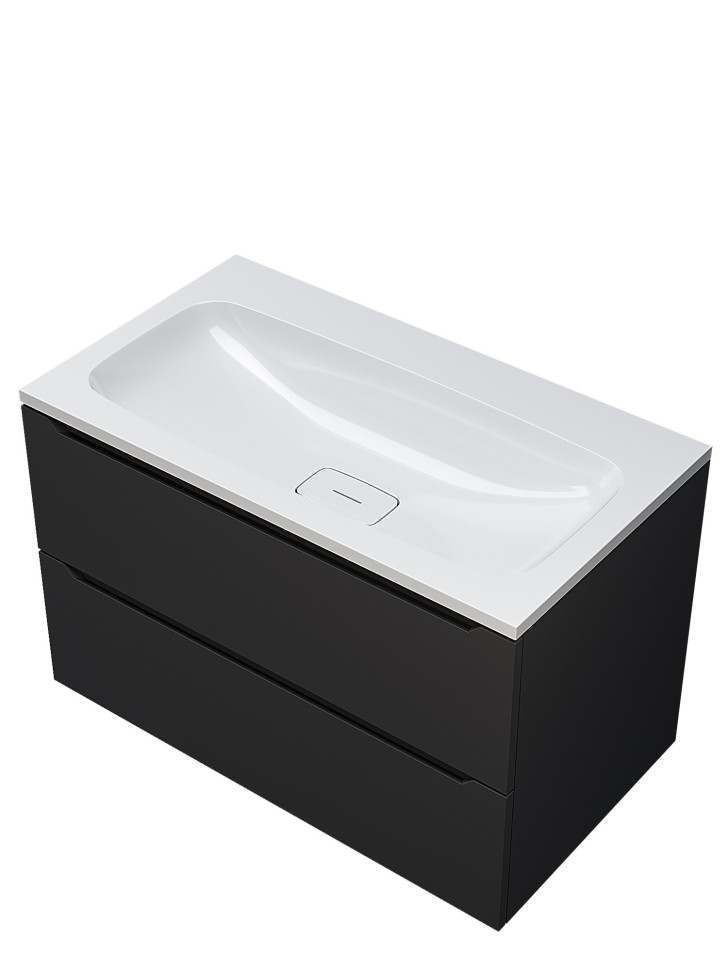 Раковина для ванной Uperwood Smile 80 см, белая глянцевая без отверстия под смеситель