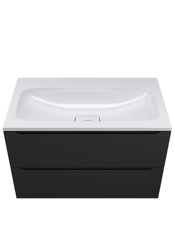 Раковина для ванной Uperwood Smile 80 см, белая глянцевая без отверстия под смеситель