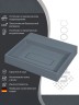 Раковина накладная прямоугольная, Uperwood Tanos Quartz 50 см, без отверстия для смесителя, серая, бетон