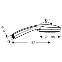 Душевая система Hansgrohe Croma 220 Showerpipe 27224000 хром