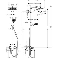Душевая система Hansgrohe Crometta E хром (27284000)