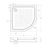 Акриловый поддон CEZARES TRAY-A-R-95-550-15-W