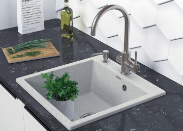 Мойка KANTE 50, IT-GRANIT, PM105152-GR , серый, 510х520, Paulmark