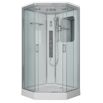Душевая кабина Niagara Premium NG-6001-01GD (90х90х220) низкий поддон(16 см),стекло прозрачное,4 места