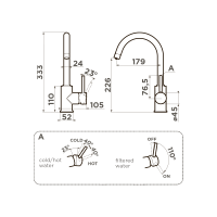 Смеситель для кухни Omoikiri Shinagawa 2 Plus-CA латунь/карамель