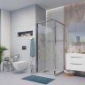 Боковая стенка Niagara Nova NG-A80 (80х195) хром,стекло прозрачное,1 место
