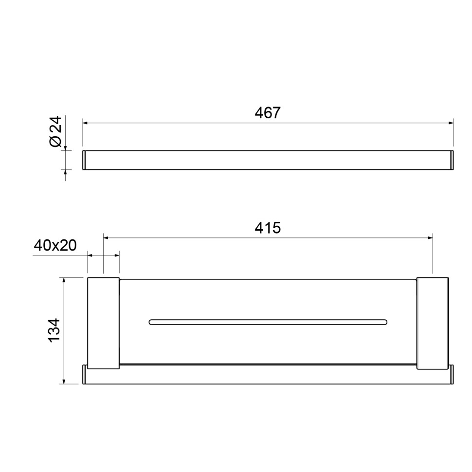Полка в ванную Timo Luiro 18573/17 золото матовое