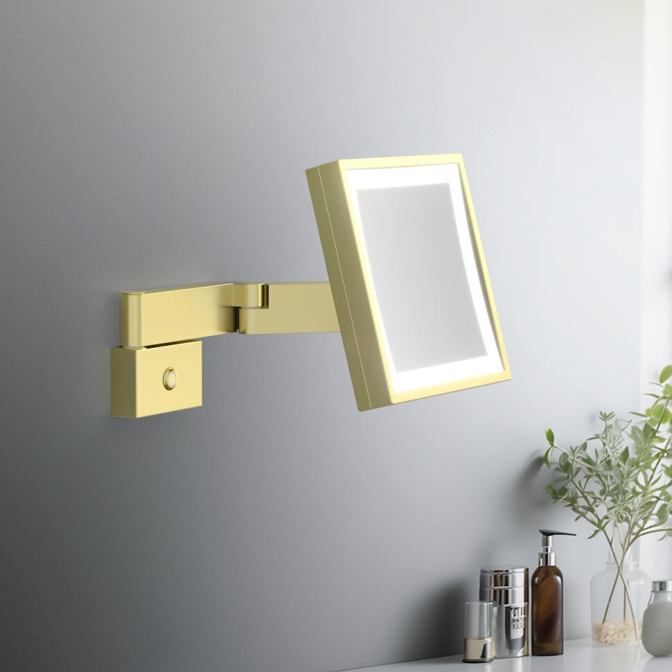 Зеркало с подсветкой Timo Selene 17074/17 золото матовое