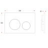 Кнопка смыва Veconi FLUSH V2, FLV2-CM, 240х162х10, пластик, хром матовый