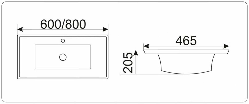 Раковина Ceramalux N NYJ851-60
