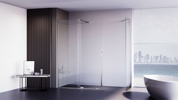 Боковая панель Veconi Premium Trento SP-50CH, 900х2000 , хром, стекло прозрачное