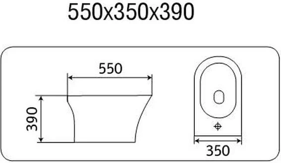 Биде напольное CeramaLux 1217Е