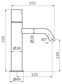 Смеситель для раковины GRB COOL XL 90510900, хром