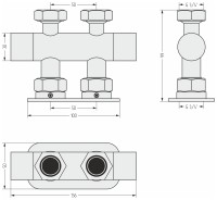 Вентиль прямой EU50 (2 х G 3/4&quot; НГ х G 3/4&quot; НГ)