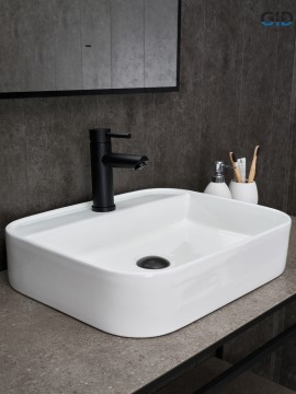 Раковина Gid N9550 51229 накладная белая 50x40x11