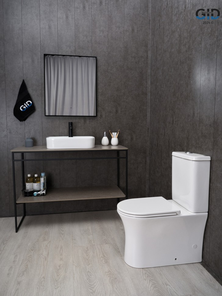 Раковина Gid N9550 51229 накладная белая 50x40x11